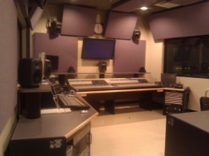 A production booth at the Detroit School of Arts