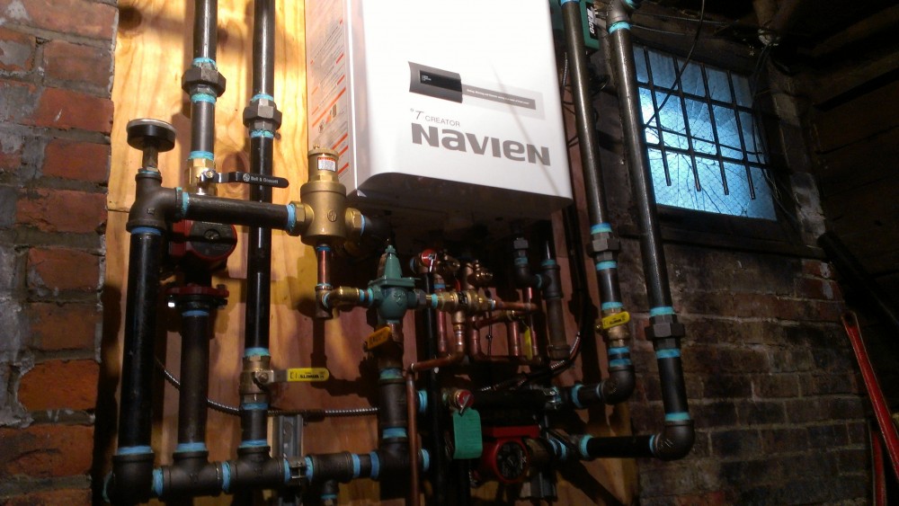 Navien UHE condensing boiler