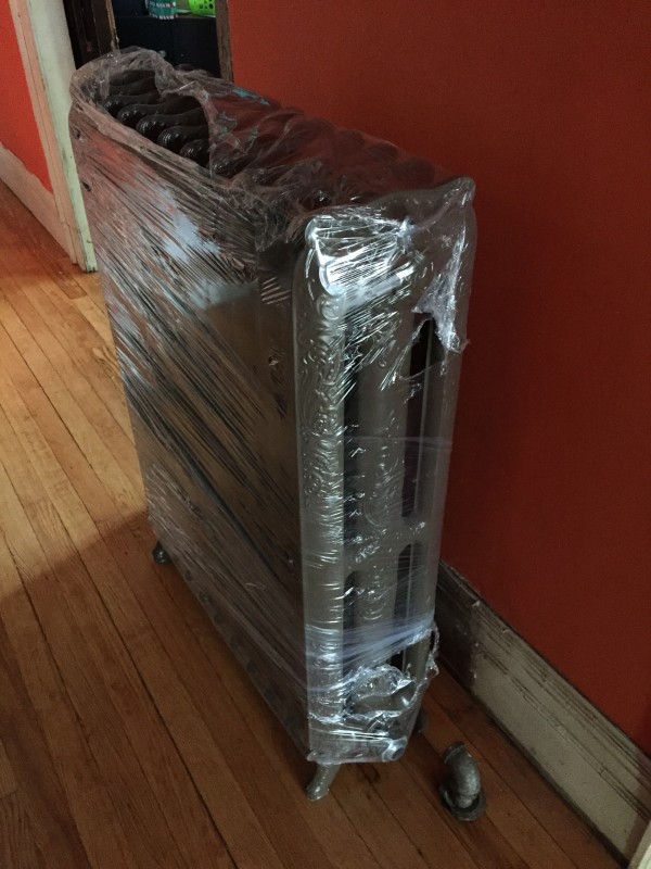 Wrapped radiator for transit